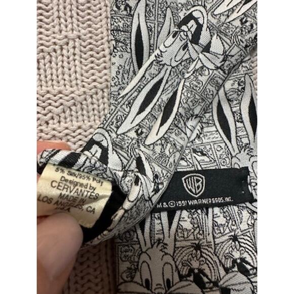 Vintage Warner Brothers bugs bunny silk tie - Picture 2 of 4